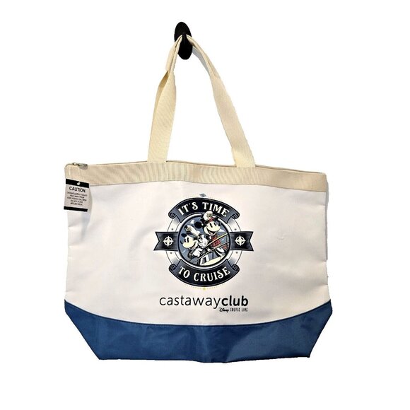 Disney Cruise Line 25th Anniversary Castaway Club Tote Beach Bag Mickey Mouse - Picture 1 of 3